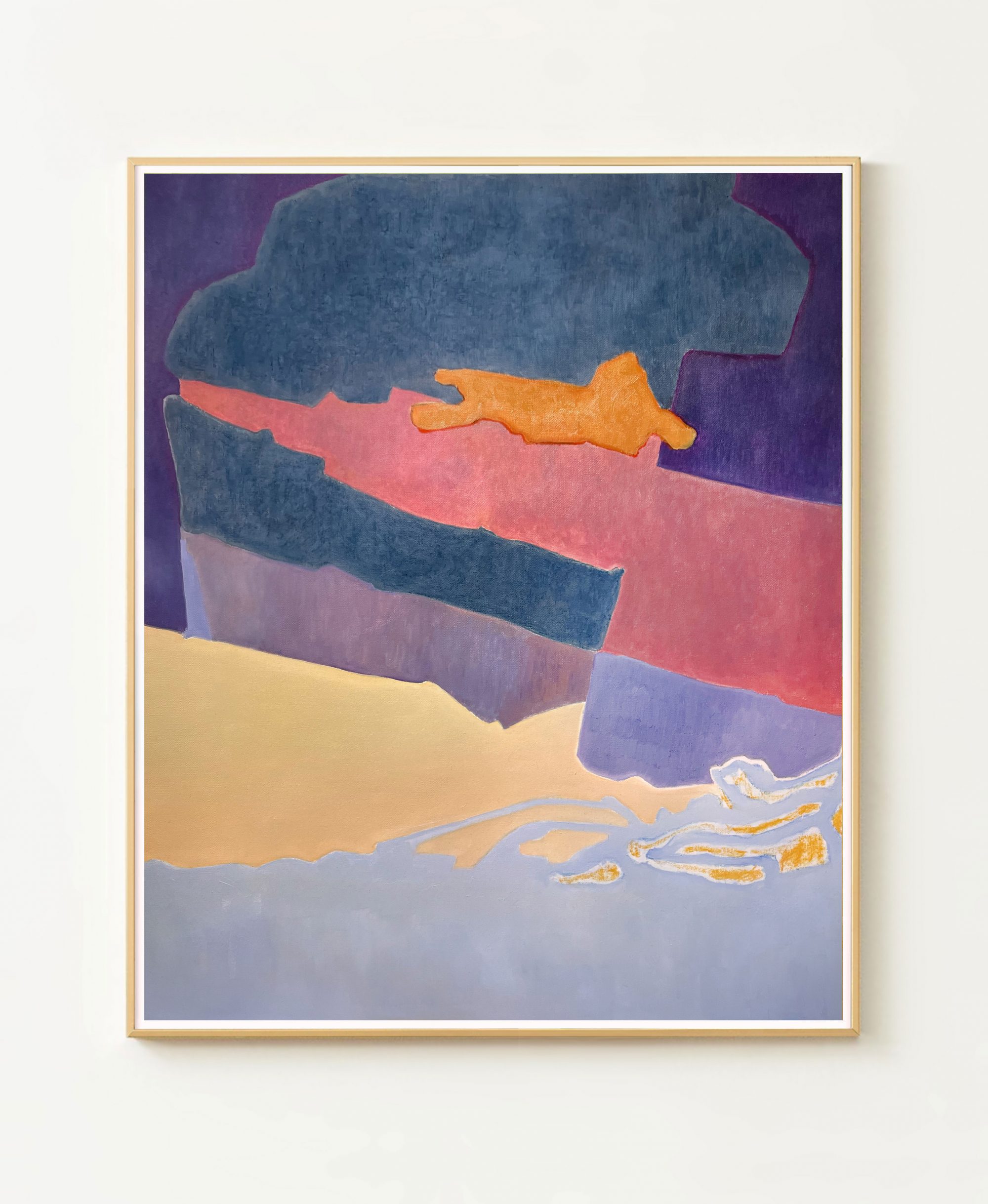 Sturmsinfonie. Zwischen Himmel und Meer: Eine Meereslandschaft aus Wolken. Gemälde, Öl auf Papier, Größe: 50 B x 60 H x 0,1 T cm / Storm symphony. In between sky and sea: A seascape of clouds. Painting, Oil on Paper, Size: 50 W x 60 H x 0.1 D cm